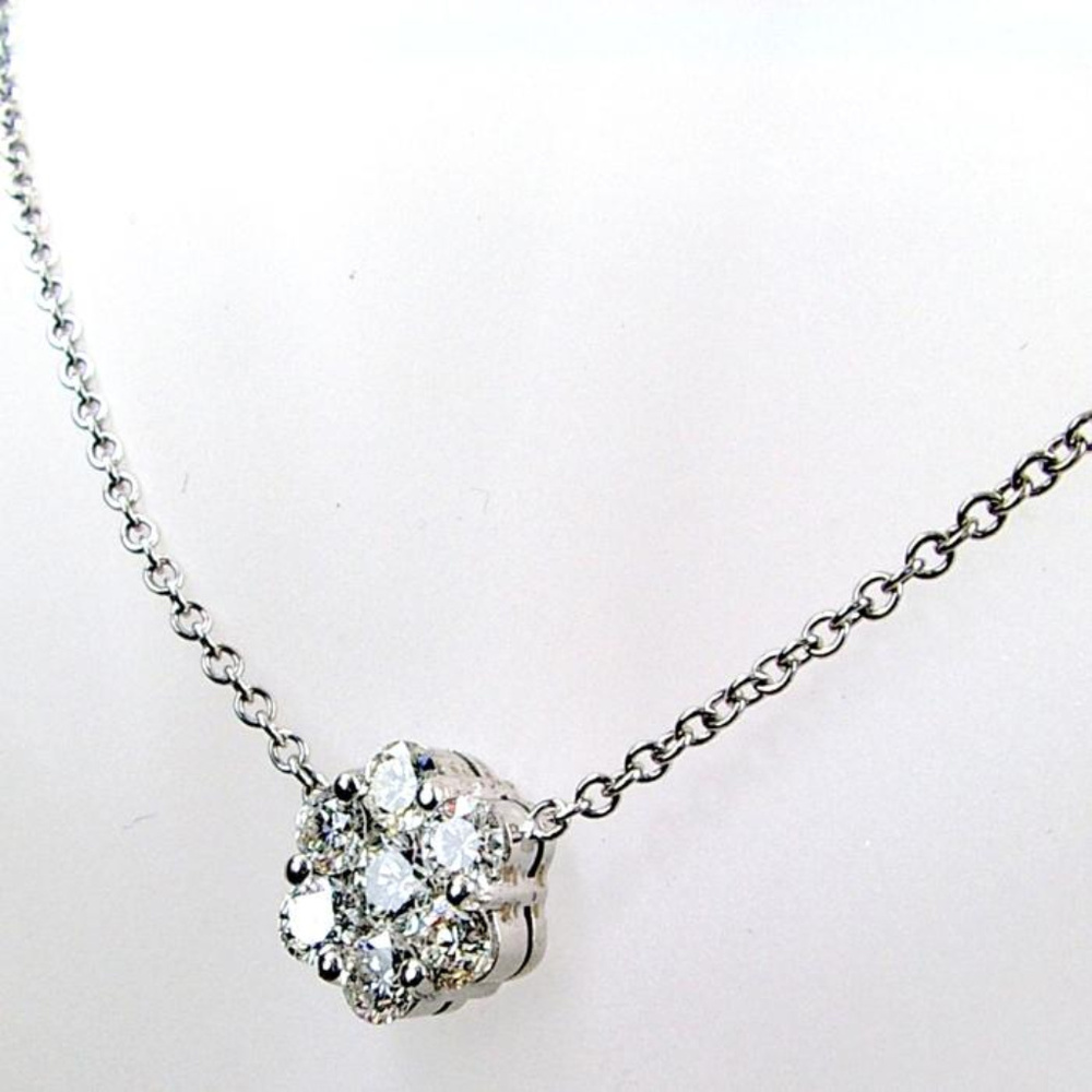 Diamond Necklace 1.03TDW 14KT White Gold